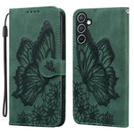 Custodia per telefono in pelle con flip orizzontale e motivo a farfalle in rilievo, effetto pelle retrò, For Galaxy S26 FE 5G, For Samsung Galaxy S26+ 5G, For Samsung Galaxy S26 Ultra 5G, For Samsung Galaxy S26 5G