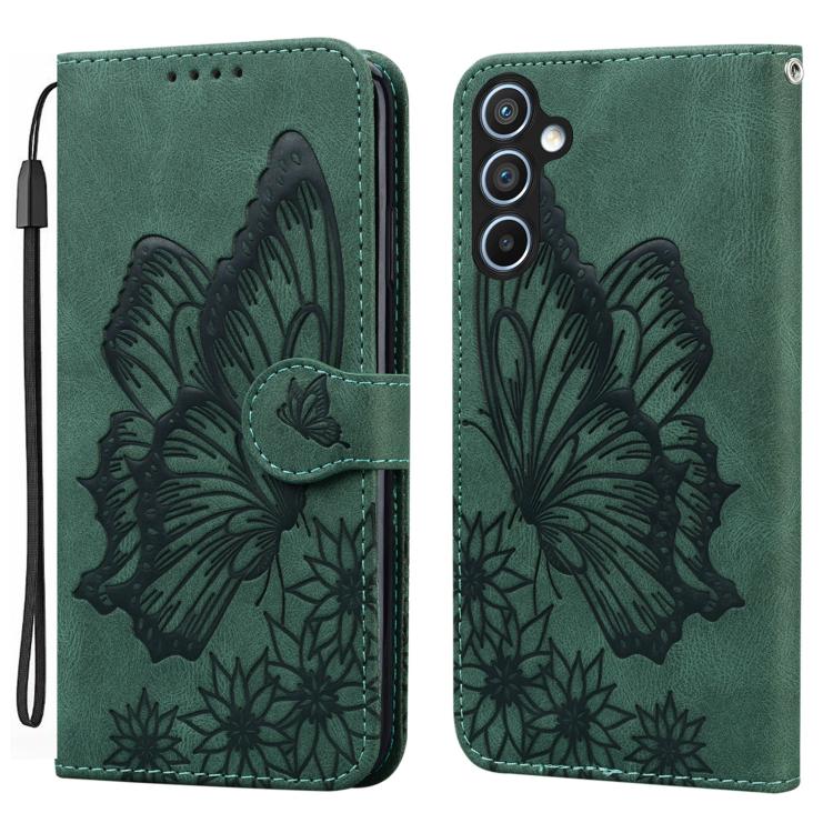Custodia per telefono in pelle con flip orizzontale e motivo a farfalle in rilievo, effetto pelle retrò, For Galaxy S26 FE 5G, For Samsung Galaxy S26+ 5G, For Samsung Galaxy S26 Ultra 5G, For Samsung Galaxy S26 5G