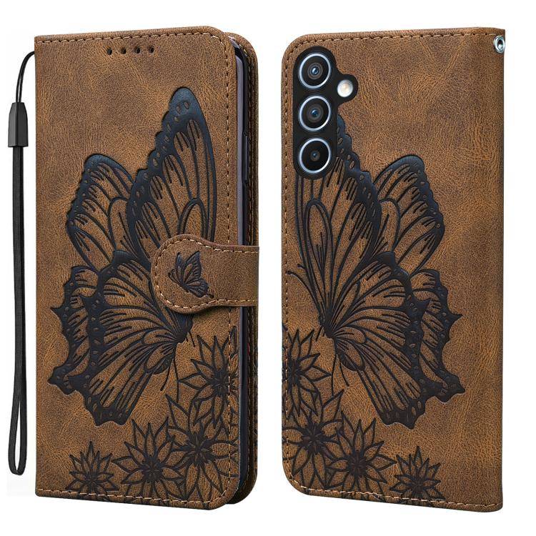 Custodia per telefono in pelle con flip orizzontale e motivo a farfalle in rilievo, effetto pelle retrò, For Galaxy S26 FE 5G, For Samsung Galaxy S26+ 5G, For Samsung Galaxy S26 Ultra 5G, For Samsung Galaxy S26 5G