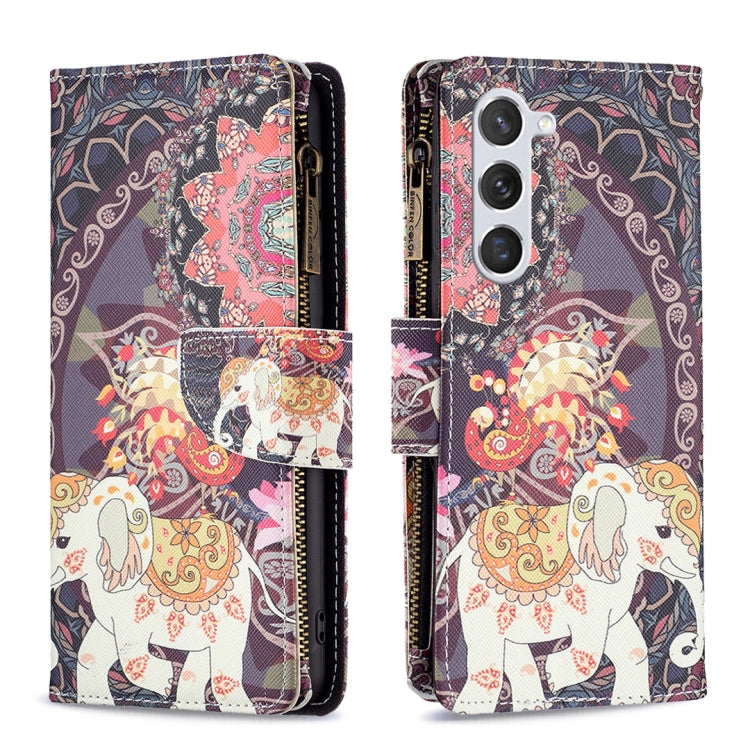 Custodia per telefono in pelle con cerniera e motivo a disegno colorato, For Samsung Galaxy S25 5G, For Samsung Galaxy S25+ 5G