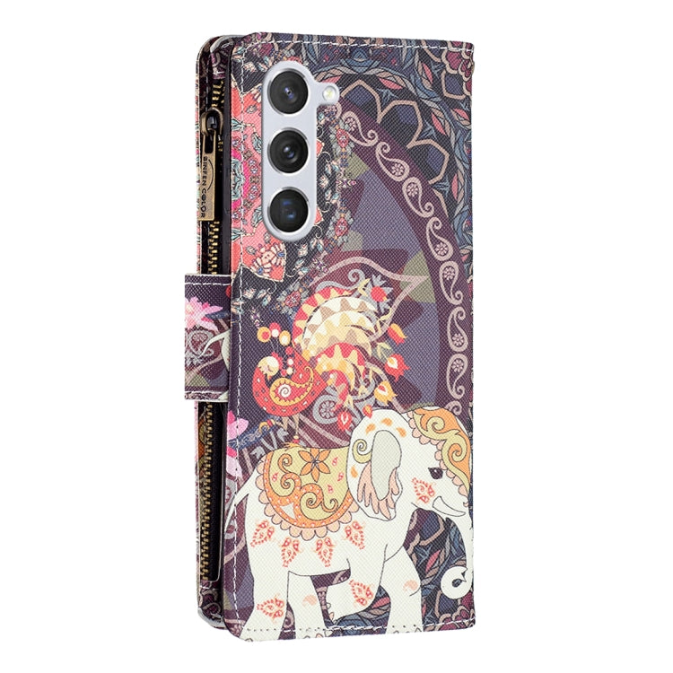 Custodia per telefono in pelle con cerniera e motivo a disegno colorato, For Samsung Galaxy S25 5G, For Samsung Galaxy S25+ 5G