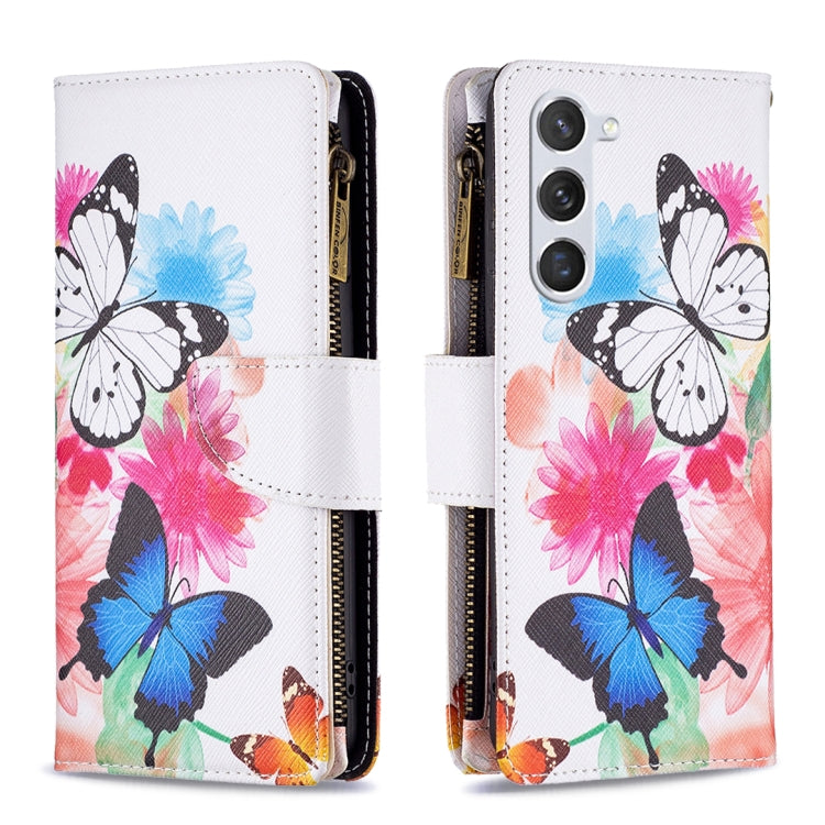 Custodia per telefono in pelle con cerniera e motivo a disegno colorato, For Samsung Galaxy S25 5G, For Samsung Galaxy S25+ 5G