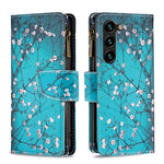 Custodia per telefono in pelle con cerniera e motivo a disegno colorato, For Samsung Galaxy S25 5G, For Samsung Galaxy S25+ 5G