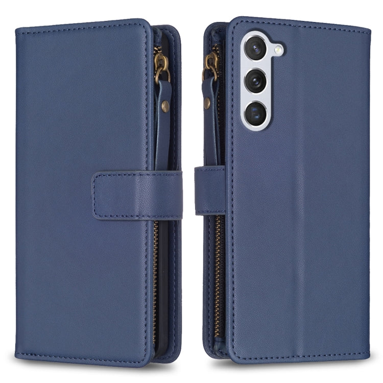 Custodia per telefono in pelle con cerniera e 9 scomparti per carte, For Samsung Galaxy S25 5G, For Samsung Galaxy S25+ 5G