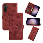 Custodia per telefono in pelle con stampa a farfalla e gatto, For Samsung Galaxy S26 5G, For Samsung Galaxy S25 FE 5G, For Samsung Galaxy S25 5G, For Samsung Galaxy S25+ 5G