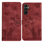 Custodia per telefono in pelle con stampa a farfalla e gatto, For Samsung Galaxy S26 5G, For Samsung Galaxy S25 FE 5G, For Samsung Galaxy S25 5G, For Samsung Galaxy S25+ 5G