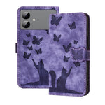 Custodia per telefono in pelle con stampa a farfalla e gatto, For Galaxy S26 FE 5G, For Samsung Galaxy S26+ 5G, For Samsung Galaxy S26 Edge 5G, For Samsung Galaxy S26 Ultra 5G