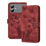 Custodia per telefono in pelle con stampa a farfalla e gatto, For Galaxy S26 FE 5G, For Samsung Galaxy S26+ 5G, For Samsung Galaxy S26 Edge 5G, For Samsung Galaxy S26 Ultra 5G