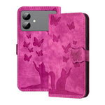 Custodia per telefono in pelle con stampa a farfalla e gatto, For Galaxy S26 FE 5G, For Samsung Galaxy S26+ 5G, For Samsung Galaxy S26 Edge 5G, For Samsung Galaxy S26 Ultra 5G