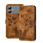 Custodia per telefono in pelle con stampa a farfalla e gatto, For Galaxy S26 FE 5G, For Samsung Galaxy S26+ 5G, For Samsung Galaxy S26 Edge 5G, For Samsung Galaxy S26 Ultra 5G