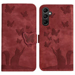Custodia per telefono in pelle con stampa a farfalla e gatto, For Galaxy S26 FE 5G, For Samsung Galaxy S26+ 5G, For Samsung Galaxy S26 Edge 5G, For Samsung Galaxy S26 Ultra 5G