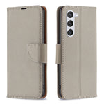 Custodia per telefono in pelle flip color puro con texture litchi, For Samsung Galaxy S25 5G, For Samsung Galaxy S25+ 5G