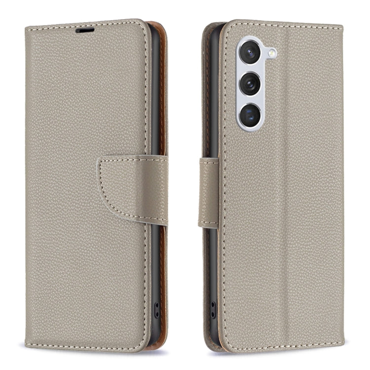 Custodia per telefono in pelle flip color puro con texture litchi, For Samsung Galaxy S25 5G, For Samsung Galaxy S25+ 5G