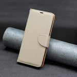 Custodia per telefono in pelle flip color puro con texture litchi, For Samsung Galaxy S25 5G, For Samsung Galaxy S25+ 5G
