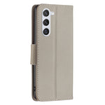 Custodia per telefono in pelle flip color puro con texture litchi, For Samsung Galaxy S25 5G, For Samsung Galaxy S25+ 5G