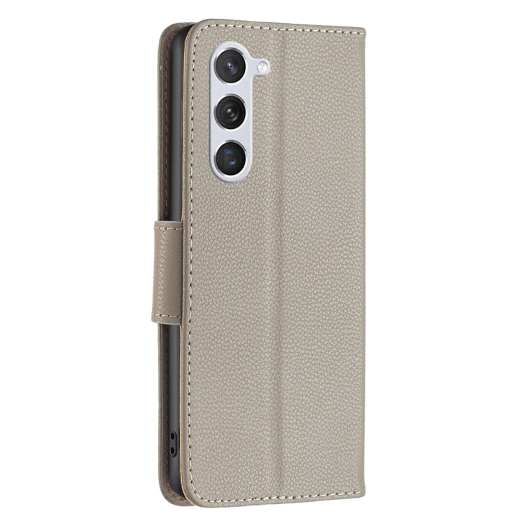 Custodia per telefono in pelle flip color puro con texture litchi, For Samsung Galaxy S25 5G, For Samsung Galaxy S25+ 5G