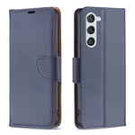 Custodia per telefono in pelle flip color puro con texture litchi, For Samsung Galaxy S25 5G, For Samsung Galaxy S25+ 5G