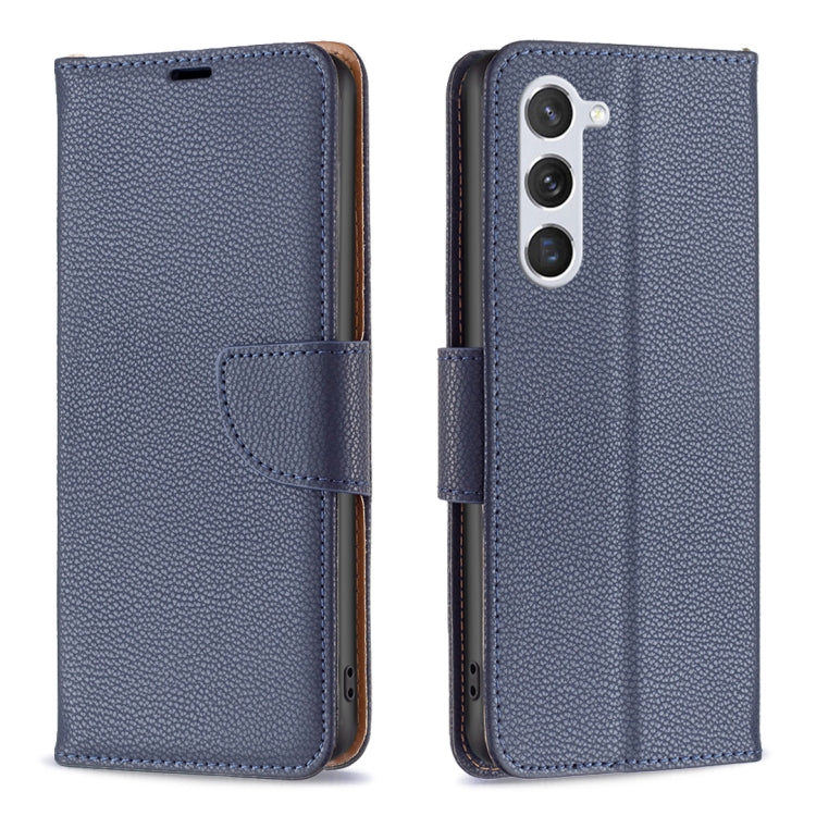 Custodia per telefono in pelle flip color puro con texture litchi, For Samsung Galaxy S25 5G, For Samsung Galaxy S25+ 5G