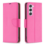 Custodia per telefono in pelle flip color puro con texture litchi, For Samsung Galaxy S25 5G, For Samsung Galaxy S25+ 5G