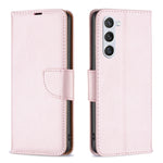 Custodia per telefono in pelle flip color puro con texture litchi, For Samsung Galaxy S25 5G, For Samsung Galaxy S25+ 5G