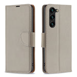Custodia per telefono in pelle flip color puro con texture litchi, For Samsung Galaxy S25 5G, For Samsung Galaxy S25+ 5G