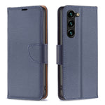 Custodia per telefono in pelle flip color puro con texture litchi, For Samsung Galaxy S25 5G, For Samsung Galaxy S25+ 5G