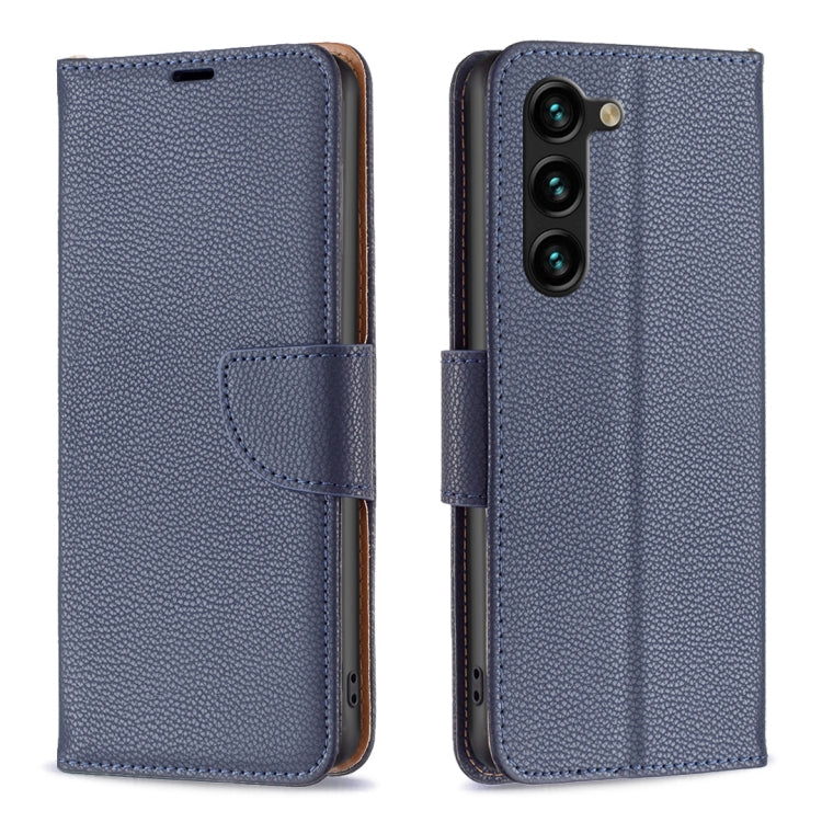 Custodia per telefono in pelle flip color puro con texture litchi, For Samsung Galaxy S25 5G, For Samsung Galaxy S25+ 5G