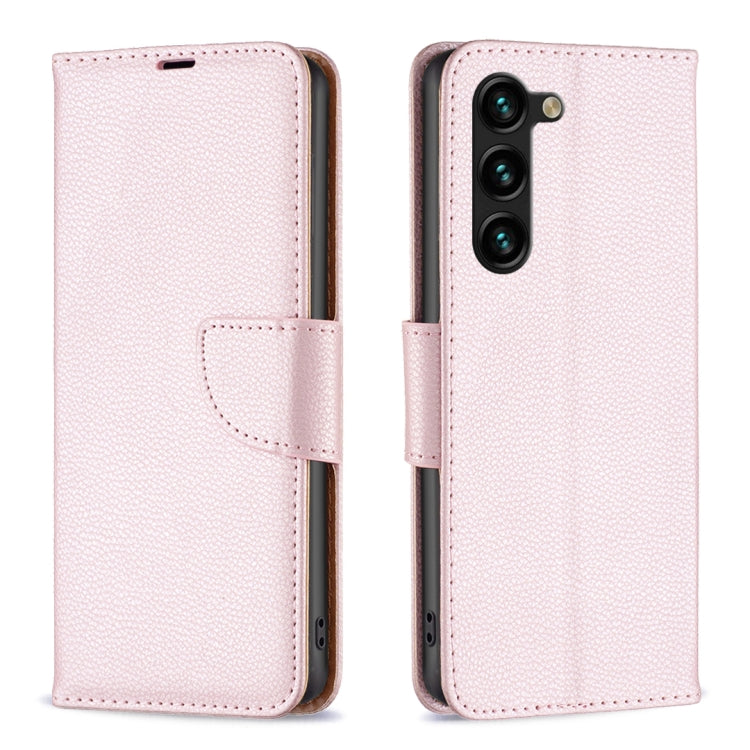 Custodia per telefono in pelle flip color puro con texture litchi, For Samsung Galaxy S25 5G, For Samsung Galaxy S25+ 5G