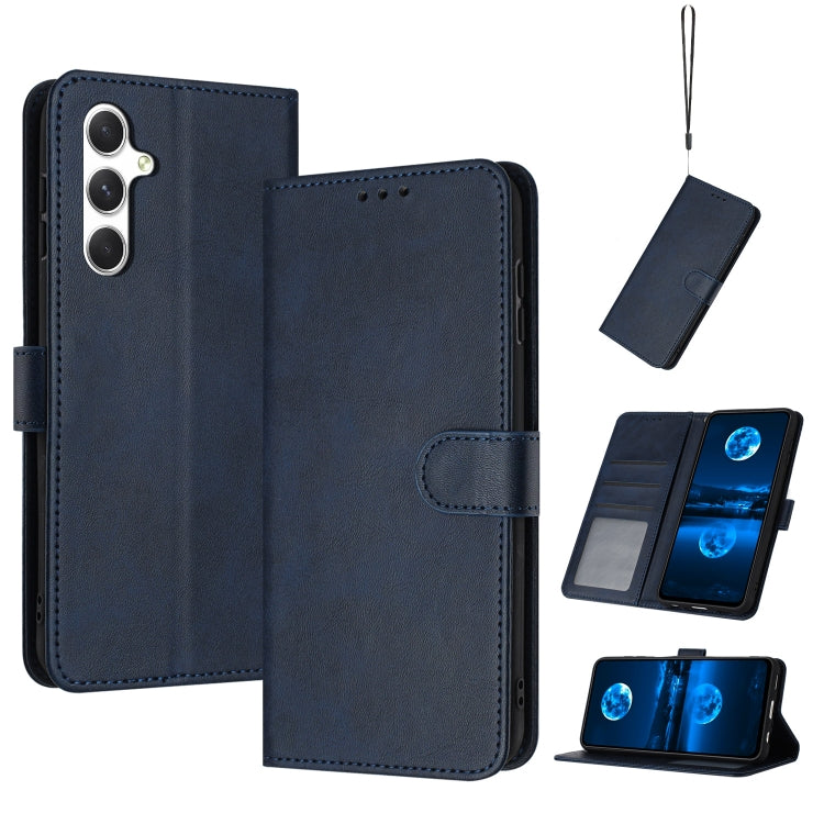 Custodia per telefono in pelle con texture di vitello pieno fiore, For Samsung Galaxy S25+ / S24+ 5G, For Samsung Galaxy S25 Ultra 5G