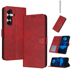 Custodia per telefono in pelle con texture di vitello pieno fiore, For Samsung Galaxy S26+ 5G, For Samsung Galaxy S26 Ultra 5G, For Samsung Galaxy S26 5G, For Samsung Galaxy S25 / S24 5G