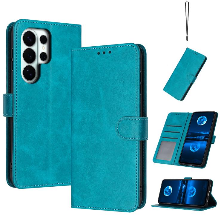 Custodia per telefono in pelle con texture di vitello pieno fiore, For Samsung Galaxy S26+ 5G, For Samsung Galaxy S26 Ultra 5G, For Samsung Galaxy S26 5G, For Samsung Galaxy S25 / S24 5G