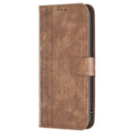 Custodia per telefono in pelle goffrata a quadri, For Samsung Galaxy S25 5G, For Samsung Galaxy S25+ 5G