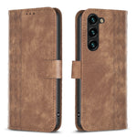 Custodia per telefono in pelle goffrata a quadri, For Samsung Galaxy S25 5G, For Samsung Galaxy S25+ 5G