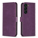 Custodia per telefono in pelle goffrata a quadri, For Samsung Galaxy S25 5G, For Samsung Galaxy S25+ 5G