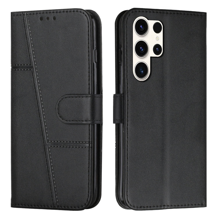 Custodia per telefono in pelle con fibbia e texture in vitello con cuciture, For Samsung Galaxy S25 Edge 5G, For Samsung Galaxy S25 / S24 5G, For Samsung Galaxy S25+ / S24+ 5G, For Samsung Galaxy S25 Ultra 5G