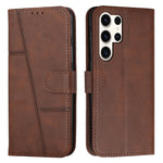 Custodia per telefono in pelle con fibbia e texture in vitello con cuciture, For Samsung Galaxy S25 Edge 5G, For Samsung Galaxy S25 / S24 5G, For Samsung Galaxy S25+ / S24+ 5G, For Samsung Galaxy S25 Ultra 5G