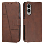 Custodia per telefono in pelle con fibbia e texture in vitello con cuciture, For Samsung Galaxy S25 Edge 5G, For Samsung Galaxy S25 / S24 5G, For Samsung Galaxy S25+ / S24+ 5G, For Samsung Galaxy S25 Ultra 5G