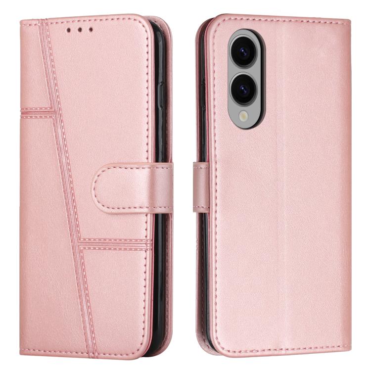 Custodia per telefono in pelle con fibbia e texture in vitello con cuciture, For Samsung Galaxy S25 Edge 5G, For Samsung Galaxy S25 / S24 5G, For Samsung Galaxy S25+ / S24+ 5G, For Samsung Galaxy S25 Ultra 5G
