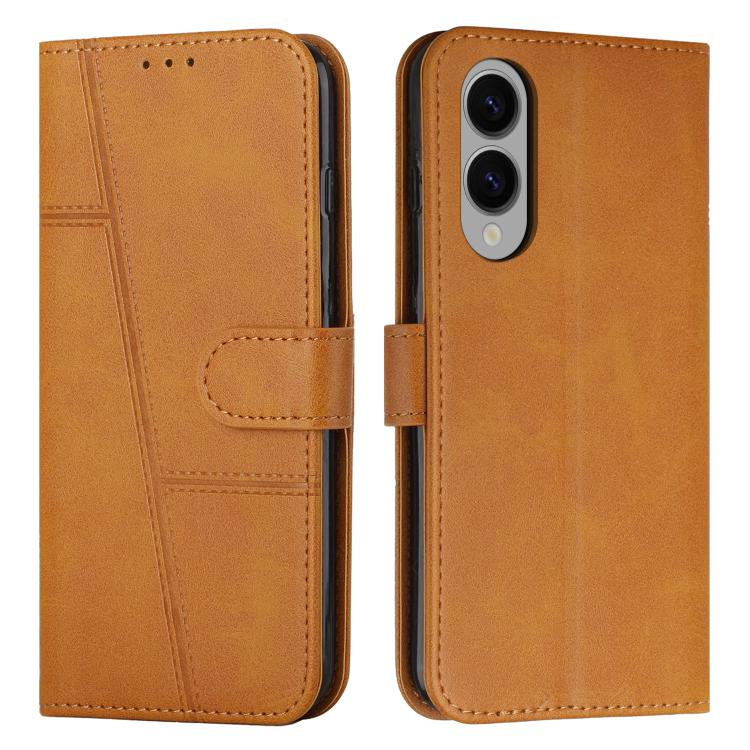 Custodia per telefono in pelle con fibbia e texture in vitello con cuciture, For Samsung Galaxy S25 Edge 5G, For Samsung Galaxy S25 / S24 5G, For Samsung Galaxy S25+ / S24+ 5G, For Samsung Galaxy S25 Ultra 5G