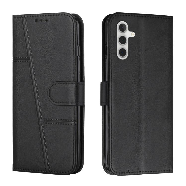 Custodia per telefono in pelle con fibbia e texture in vitello con cuciture, For Samsung Galaxy S26+ 5G, For Samsung Galaxy S26 Ultra 5G, For Samsung Galaxy S26 5G, For Samsung Galaxy S25 FE 5G