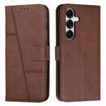 Custodia per telefono in pelle con fibbia e texture in vitello con cuciture, For Samsung Galaxy S26+ 5G, For Samsung Galaxy S26 Ultra 5G, For Samsung Galaxy S26 5G, For Samsung Galaxy S25 FE 5G