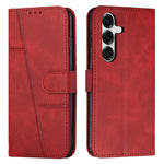 Custodia per telefono in pelle con fibbia e texture in vitello con cuciture, For Samsung Galaxy S26+ 5G, For Samsung Galaxy S26 Ultra 5G, For Samsung Galaxy S26 5G, For Samsung Galaxy S25 FE 5G