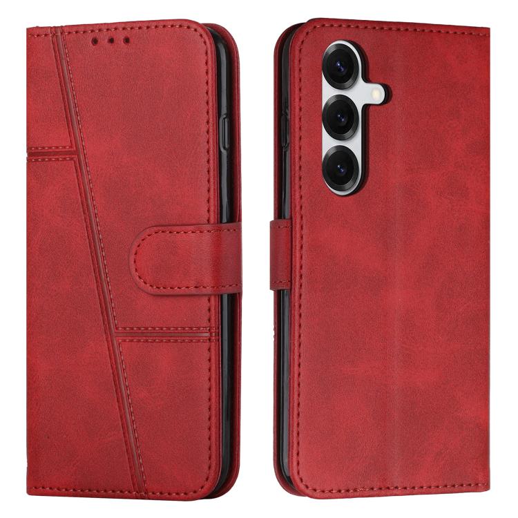 Custodia per telefono in pelle con fibbia e texture in vitello con cuciture, For Samsung Galaxy S26+ 5G, For Samsung Galaxy S26 Ultra 5G, For Samsung Galaxy S26 5G, For Samsung Galaxy S25 FE 5G