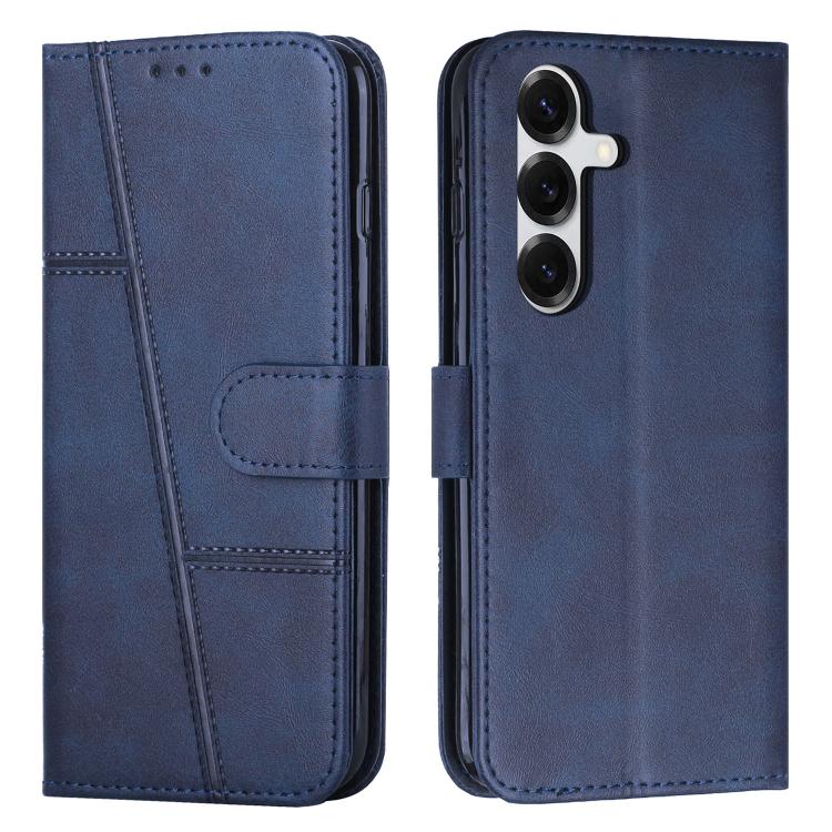Custodia per telefono in pelle con fibbia e texture in vitello con cuciture, For Samsung Galaxy S26+ 5G, For Samsung Galaxy S26 Ultra 5G, For Samsung Galaxy S26 5G, For Samsung Galaxy S25 FE 5G