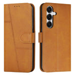 Custodia per telefono in pelle con fibbia e texture in vitello con cuciture, For Samsung Galaxy S26+ 5G, For Samsung Galaxy S26 Ultra 5G, For Samsung Galaxy S26 5G, For Samsung Galaxy S25 FE 5G