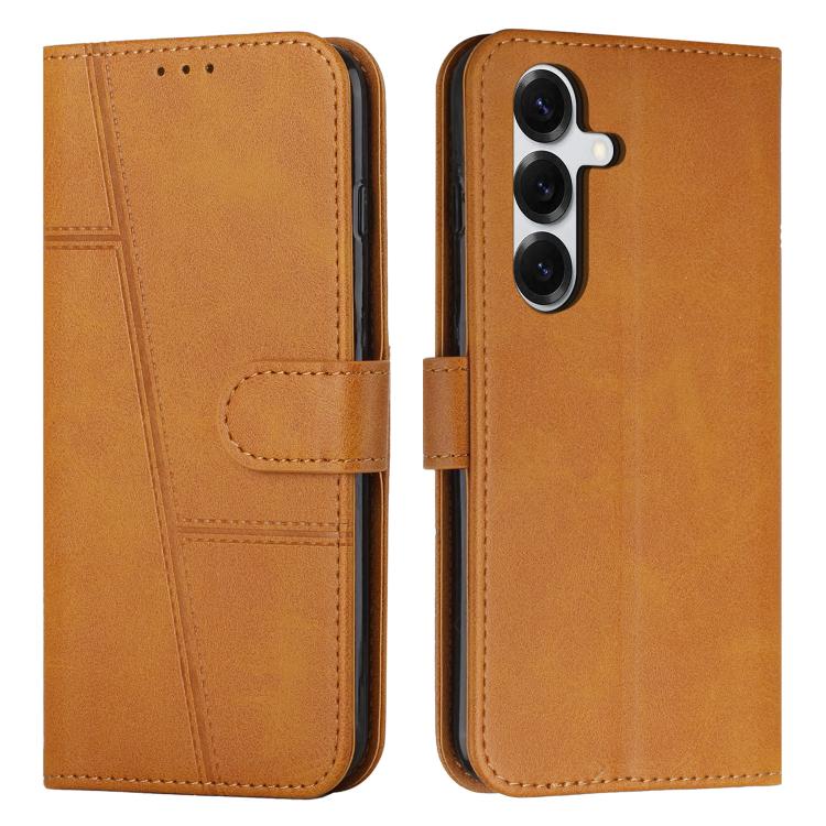 Custodia per telefono in pelle con fibbia e texture in vitello con cuciture, For Samsung Galaxy S26+ 5G, For Samsung Galaxy S26 Ultra 5G, For Samsung Galaxy S26 5G, For Samsung Galaxy S25 FE 5G