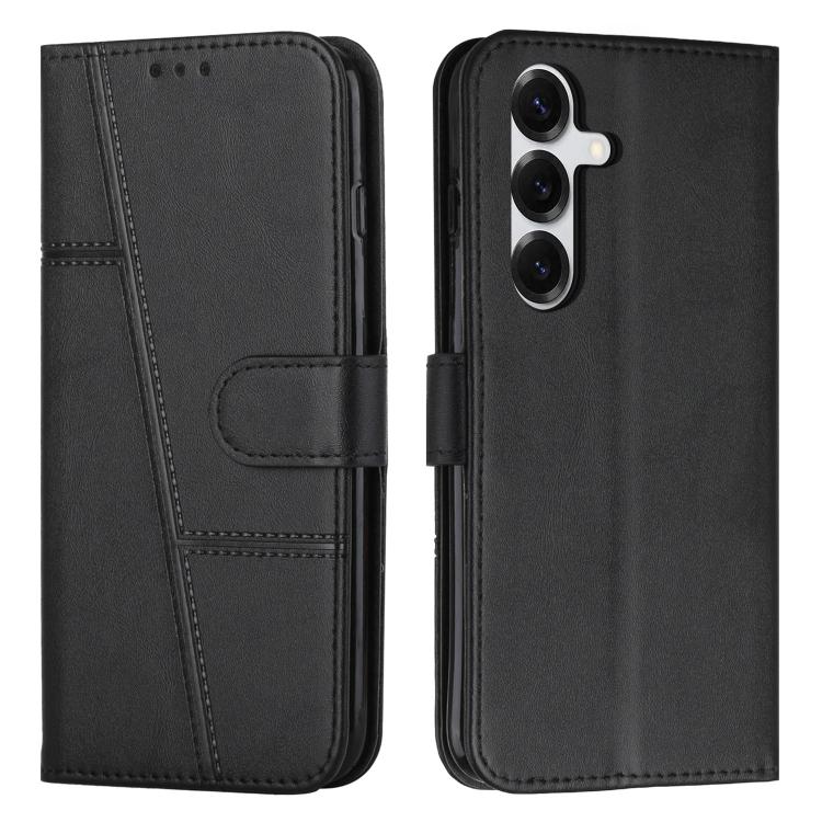 Custodia per telefono in pelle con fibbia e texture in vitello con cuciture, For Samsung Galaxy S26+ 5G, For Samsung Galaxy S26 Ultra 5G, For Samsung Galaxy S26 5G, For Samsung Galaxy S25 FE 5G