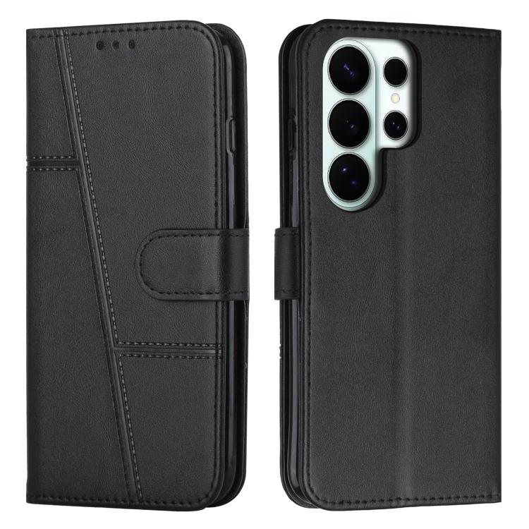Custodia per telefono in pelle con fibbia e texture in vitello con cuciture, For Samsung Galaxy S26+ 5G, For Samsung Galaxy S26 Ultra 5G, For Samsung Galaxy S26 5G, For Samsung Galaxy S25 FE 5G