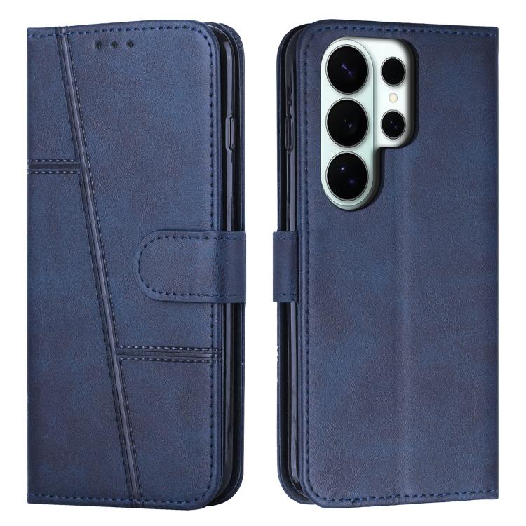 Custodia per telefono in pelle con fibbia e texture in vitello con cuciture, For Samsung Galaxy S26+ 5G, For Samsung Galaxy S26 Ultra 5G, For Samsung Galaxy S26 5G, For Samsung Galaxy S25 FE 5G