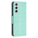Custodia per telefono in pelle con motivo a due farfalle in rilievo, For Samsung Galaxy S25 5G, For Samsung Galaxy S25+ 5G
